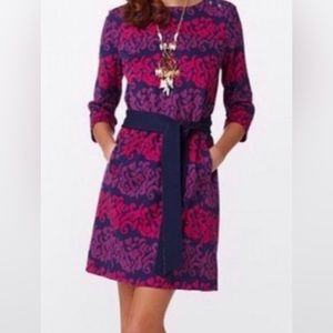 Lilly Pulitzer Jonah Knit Dress in Follow the Leader Jacquard Print
